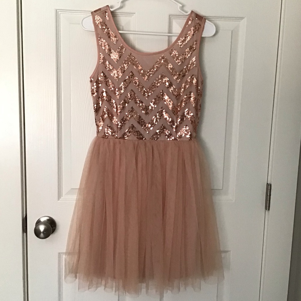 Beautiful sequined blush dress